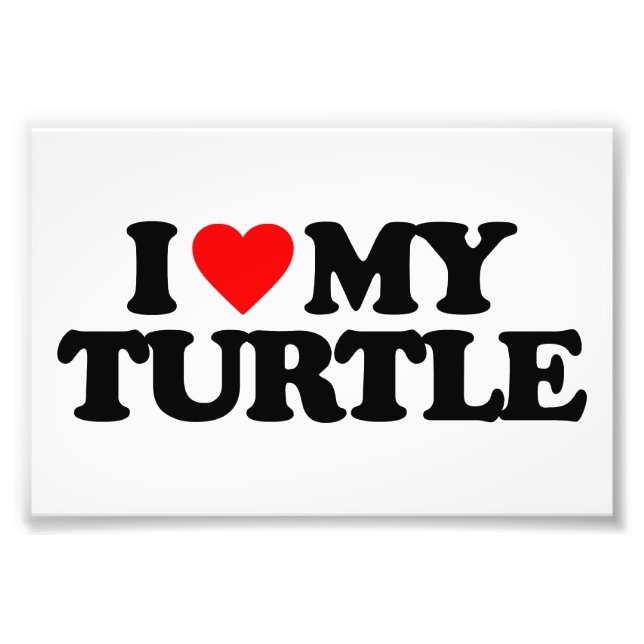 I LOVE MY TURTLE PHOTO PRINT (Front)