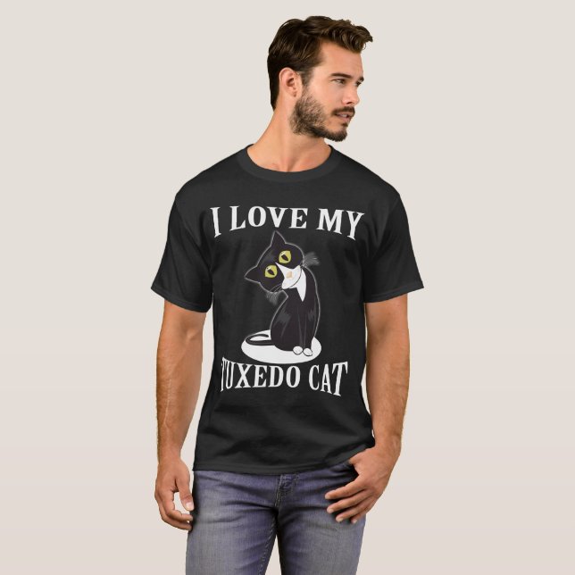 I love My Tuxedo Cat T-Shirt (Front Full)