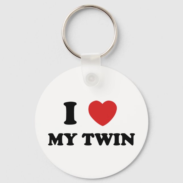 I Love My Twin Keychain (Front)