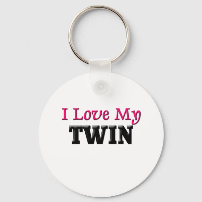 I Love My Twin Keychain (Front)