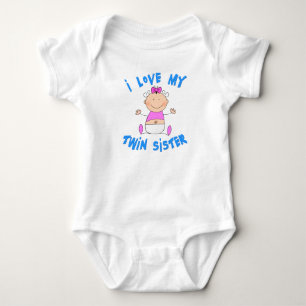 I Love My Twin Sister Baby Bodysuit