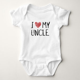 I Love My Uncle Baby Bodysuit