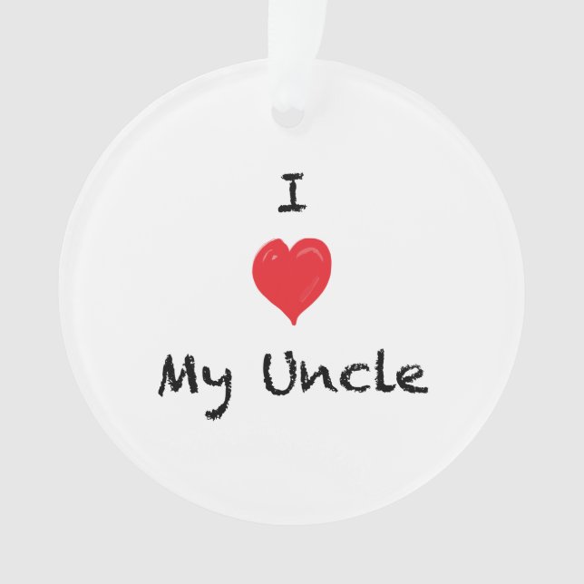 I Love my Uncle Custom 2 Sided Photo Ornament (Front)