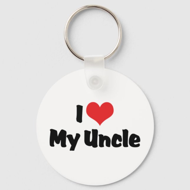 I Love My Uncle Keychain (Front)