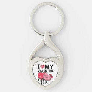 I Love My Valentine Special Valentines Day Gifts Keychain