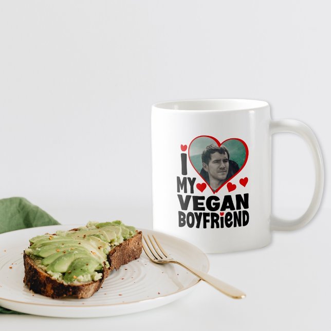 I Love my Vegan Boyfriend, Valentine´s Day Coffee Mug (Creator Uploaded)