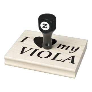I Love My Viola (I Heart My Viola) Rubber Stamp