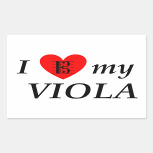 I Love My Viola (I Heart My Viola) Sticker