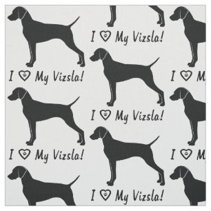 I Love My Vizsla! Fabric