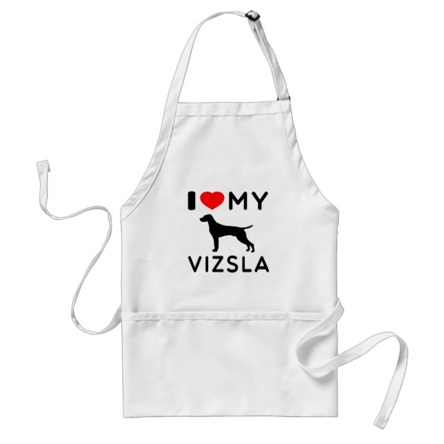 I Love My Vizsla. Standard Apron (Front)