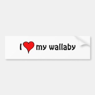 I Love My wallaby Bumper Sticker