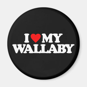 I LOVE MY WALLABY MAGNET