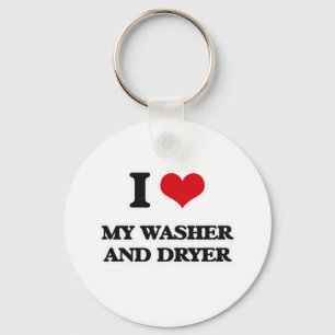 I Love My Washer And Dryer Keychain
