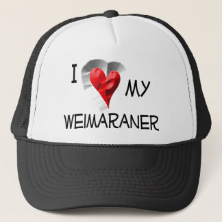 I Love My Weimaraner Trucker Hat