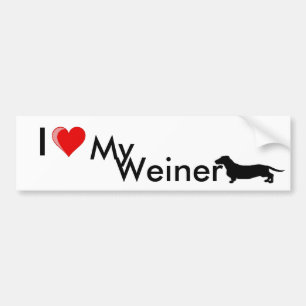I love my Weiner Bumper Sticker