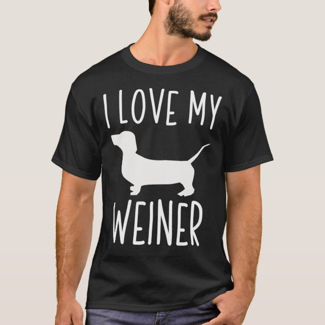 I Love My Weiner Classic T-Shirt (Front)