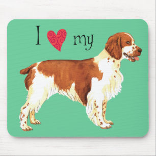 I Love my Welsh Springer Spaniel Mouse Pad