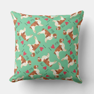 I Love my Welsh Springer Spaniel Throw Pillow