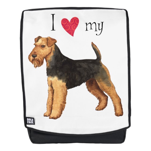 I Love my Welsh Terrier Backpack (Front)