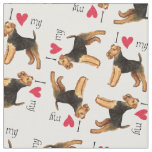 I Love my Welsh Terrier Fabric