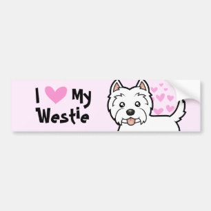 I Love My Westie Bumper Sticker