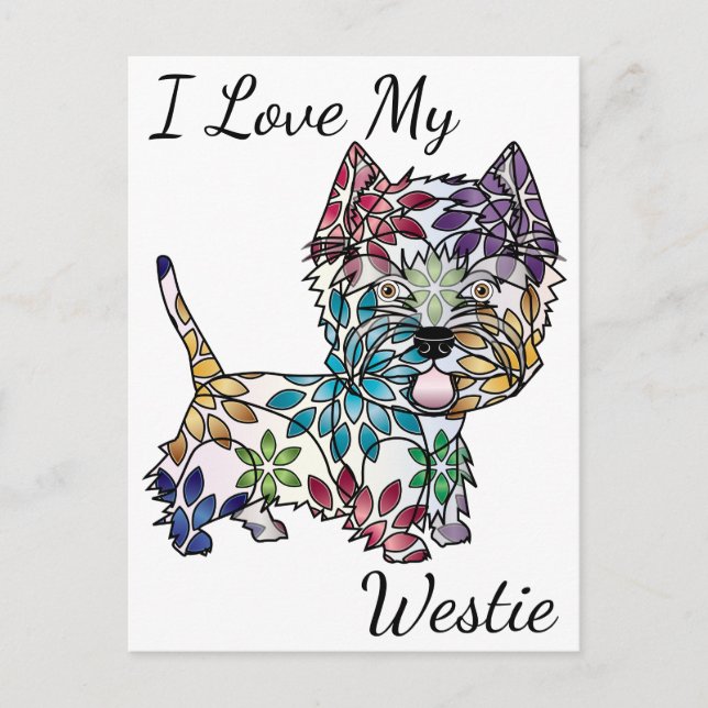 I Love My Westie Postcard (Front)