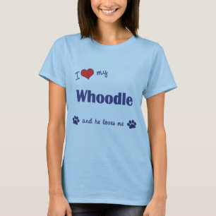 I Love My Whoodle (Male Dog) T-Shirt