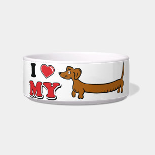 I love my Wiener - Dachshund Bowl