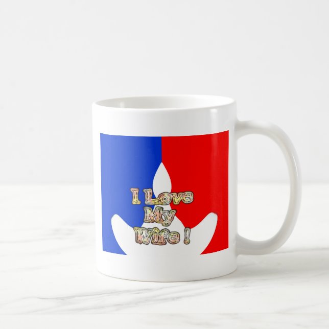 "I Love My Wife" Art Print Coffee Mug (Right)
