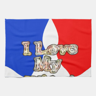 "I Love My Wife" Art Print Kitchen Towel