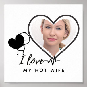 I Love My WIFE - Best friend Personalized PHOTO Poster