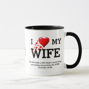 I LOVE MY WIFE Custom   Christian   Valentine Mug