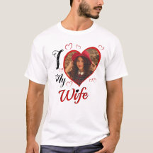 I Love My Wife Custom Typography Heart Photo