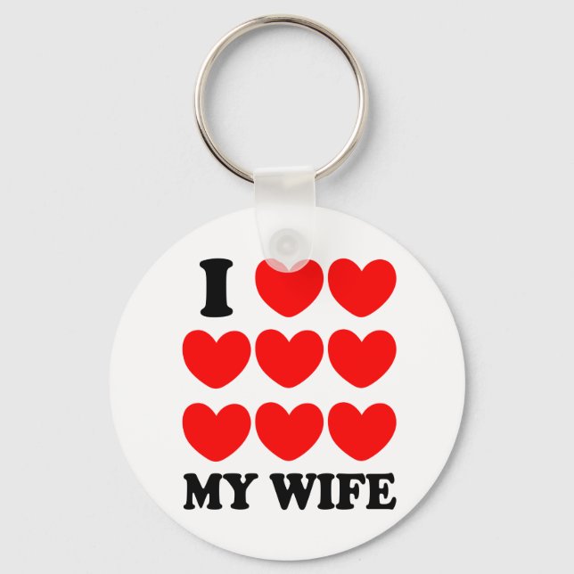 I Love My Wife Keychain (Front)