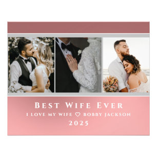 I Love My Wife Personalized 3 Photos Photo Print