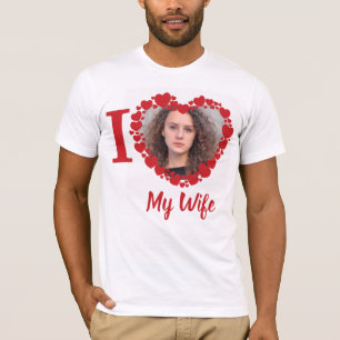 I Love my Wife Personalized Funny Photo T-Shirt