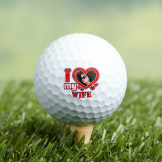 I Love My Wife Personalized Golf Balls