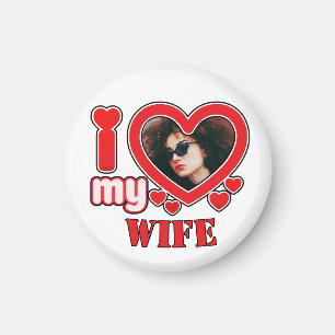 I Love My Wife Personalized Magnet