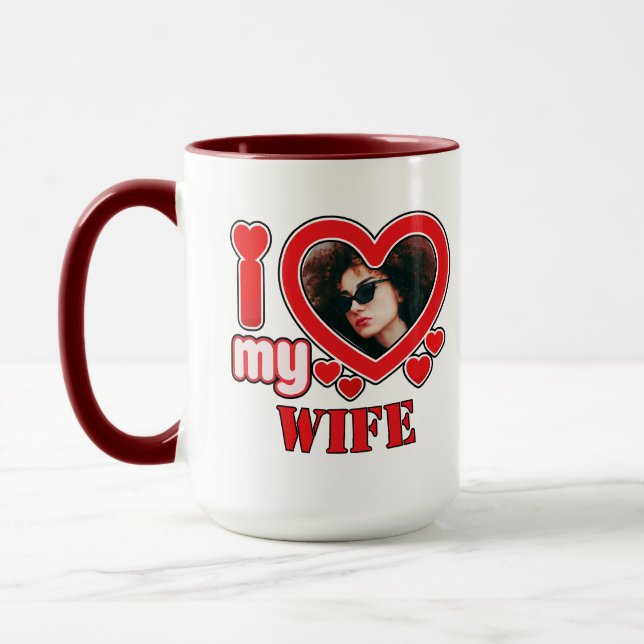 I Love My Wife Personalized Mug (Left)