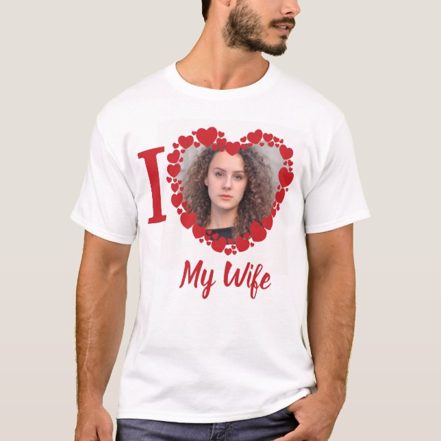 I Love my Wife Personalized T-Shirt (Front)
