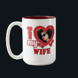 I Love My Wife Personalized Two-Tone Coffee Mug<br><div class="desc">I Love My Wife Personalized Photo and Text</div>