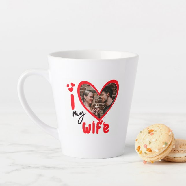 I Love My Wife Photo Gift  Latte Mug (In Situ)