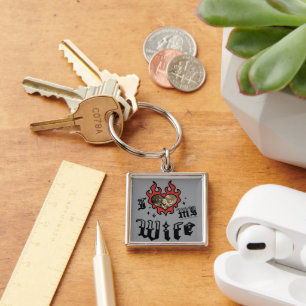 I Love My Wife - Red - DingusDesign Keychain