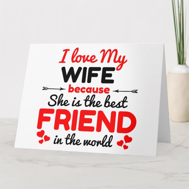 I love my wife thank you card (Front)