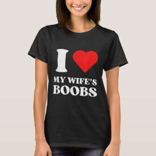 I Love My Wifes S Y2k Aesthetic Red Heart T-Shirt