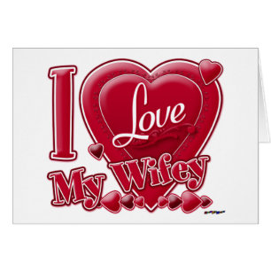 I Love My Wifey rouge - coeur