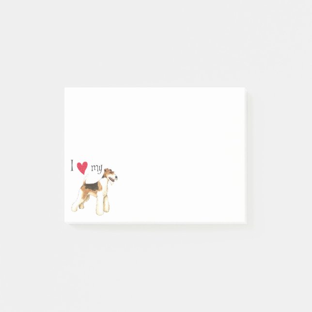 I Love my Wire Fox Terrier Post-it Notes (Front)