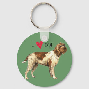 I Love my Wirehaired Pointing Griffon Keychain