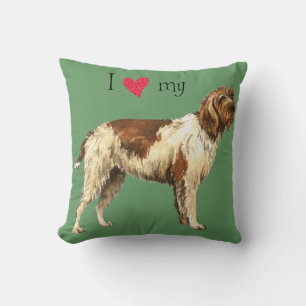 I Love my Wirehaired Pointing Griffon Throw Pillow