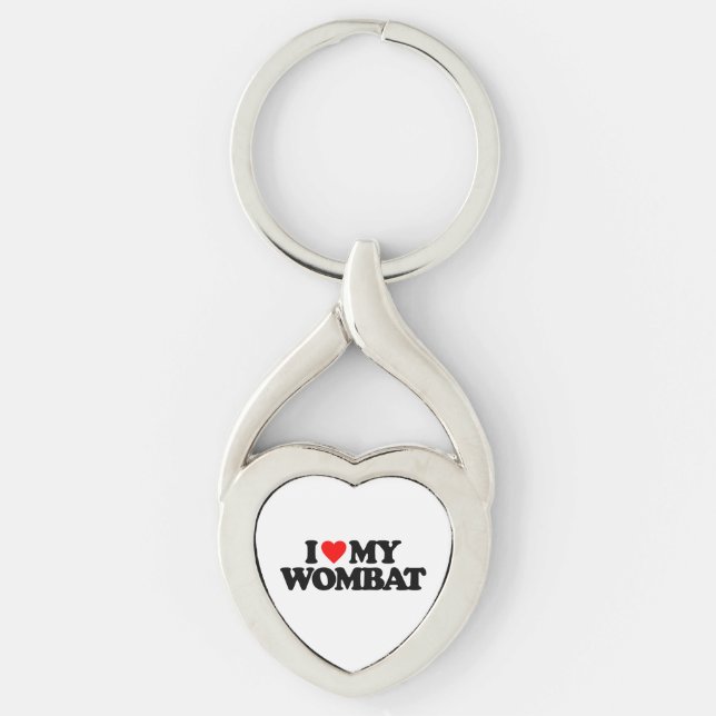I LOVE MY WOMBAT KEYCHAIN (Front)